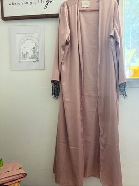 Baby Pink Goth Abaya and Dressing Robe. Read description.